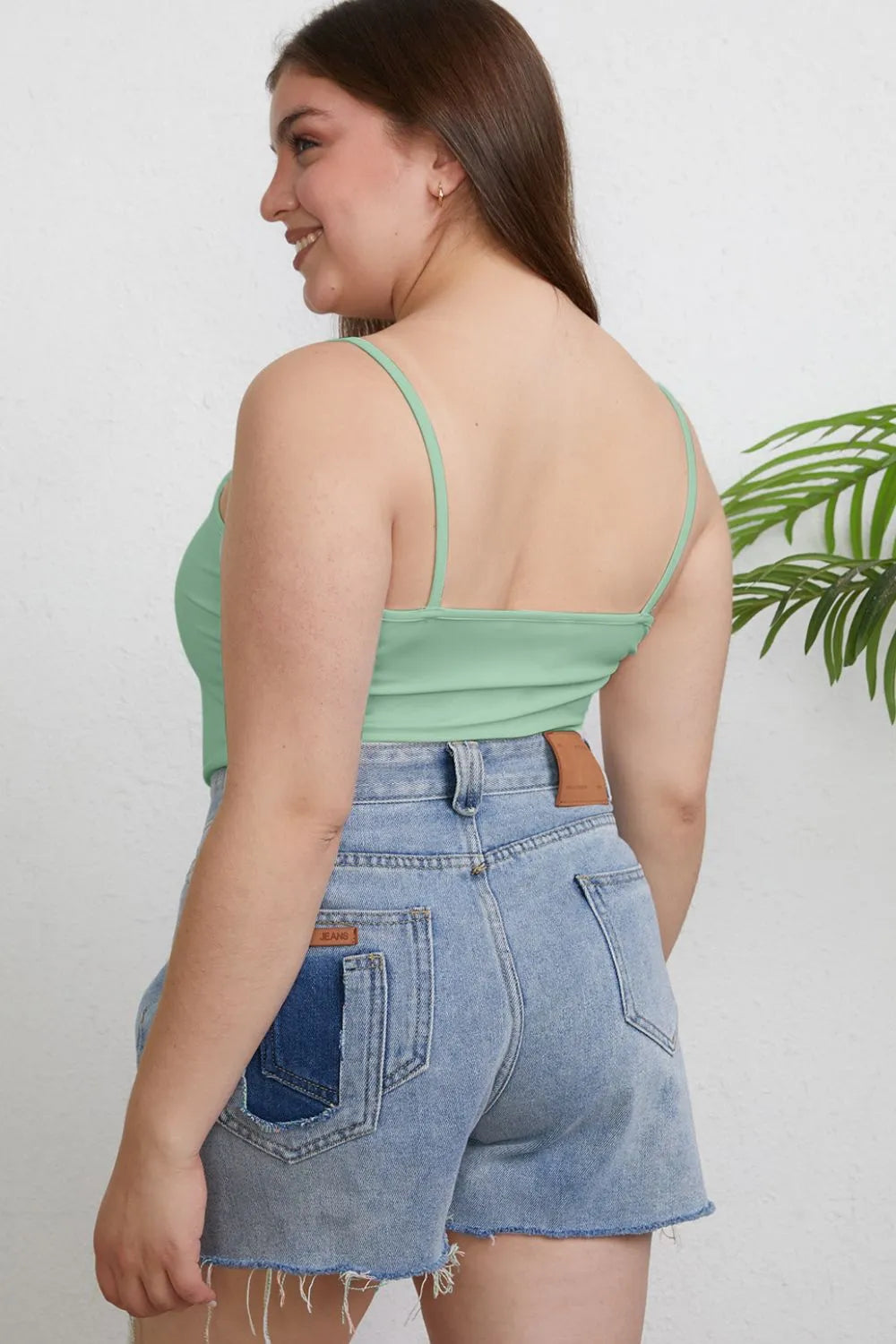Basic Bae Full Size Round Neck Slim Cami Plus Size by Trendsi