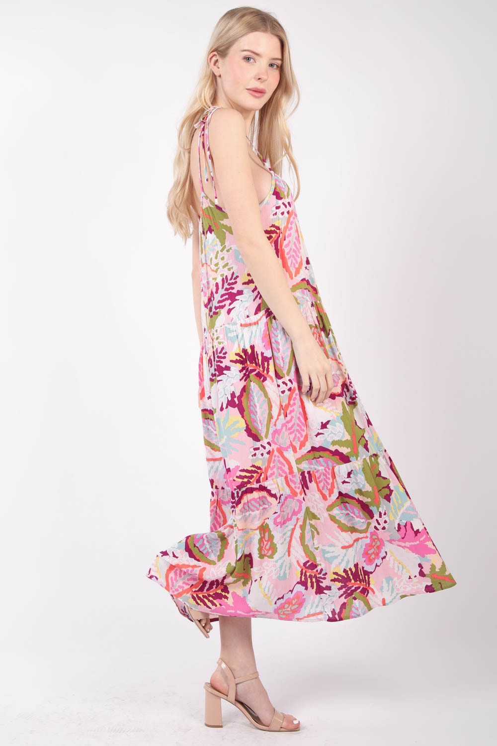 VERY J Tropical Cami Midi Dress