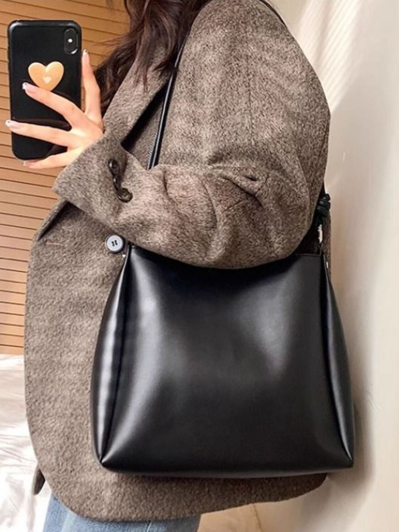 PU Leather Shoulder Bag by Trendsi