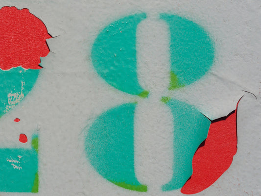 A number eight is printed, partially damaged.