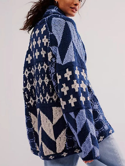 Long Sleeve Collared Button Front Cardigan One Size – Uneeque Designzz