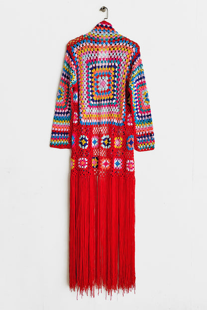Fringe Tied Long Sleeve Cardigan – Uneeque Designzz