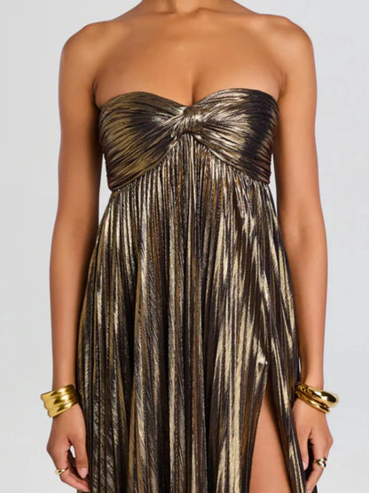 Split Sweetheart Neck Tube Maxi Dress – Uneeque Designzz