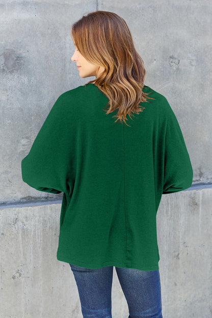 Double Take Full Size Round Neck Long Sleeve T-Shirt – Uneeque Designzz