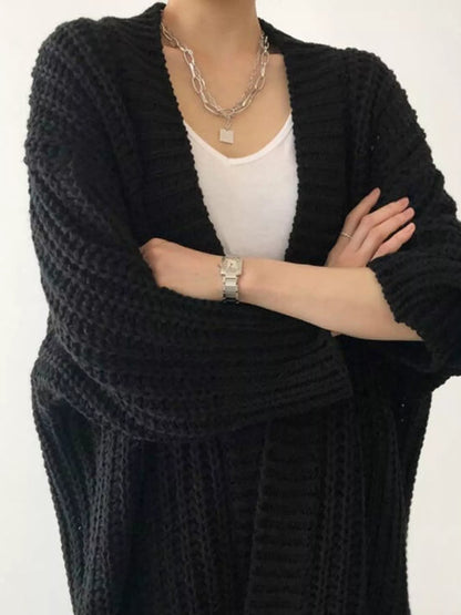Chunky Knit Open-Front Cardigan – Uneeque Designzz