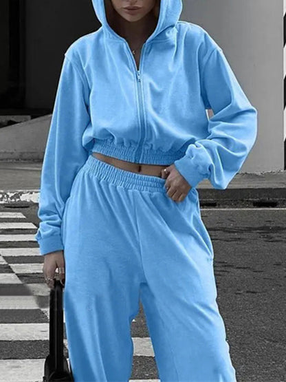 Zip-Up Hoodie and Pocketed Pants Set – Uneeque Designzz