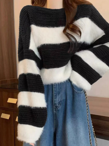 Color Block Dropped Shoulder Sweater – Uneeque Designzz