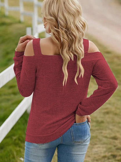 Full Size Cutout Cold Shoulder Blouse – Uneeque Designzz