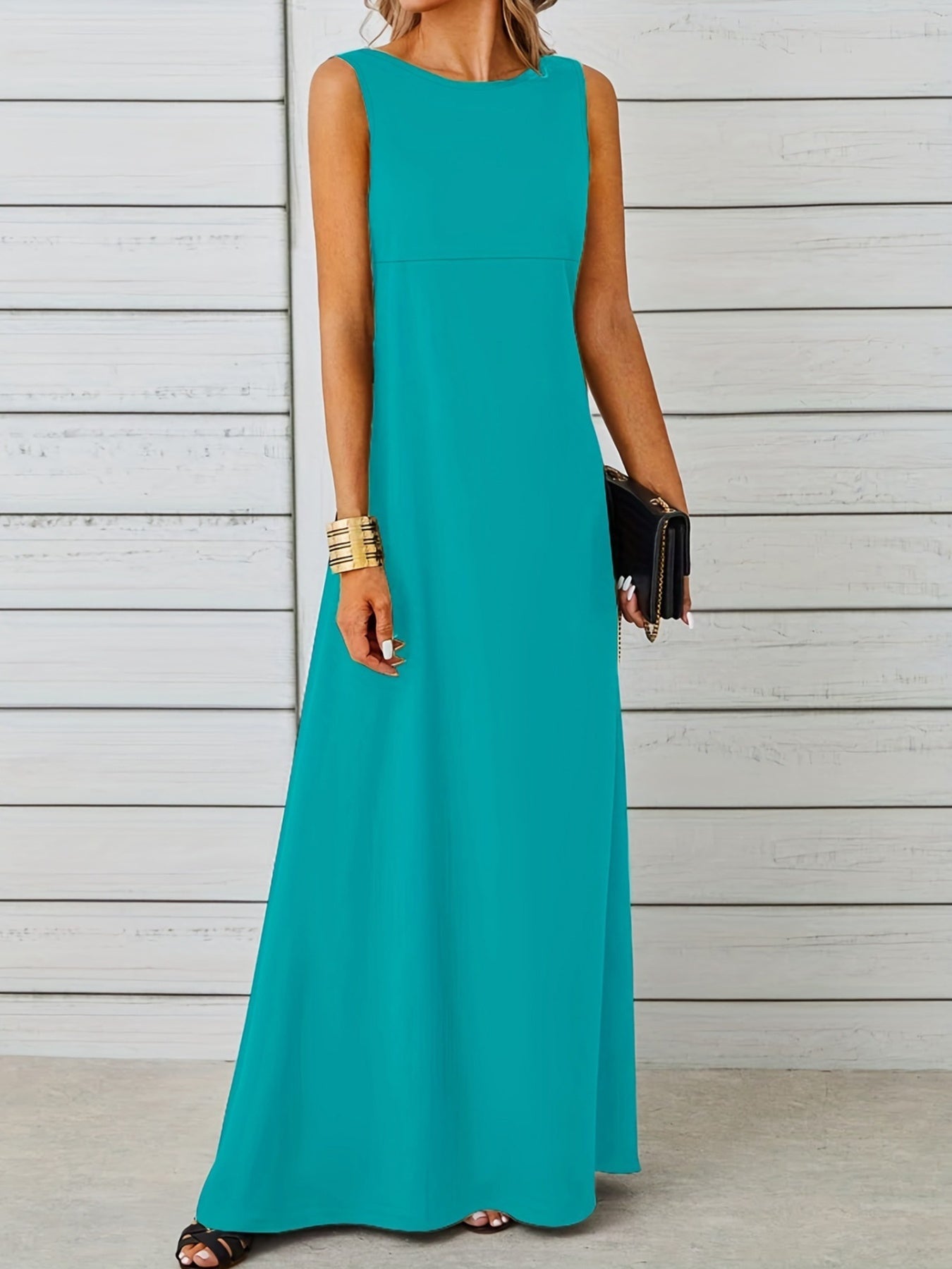 Sleeveless Flowy Maxi Dress by Trendsi