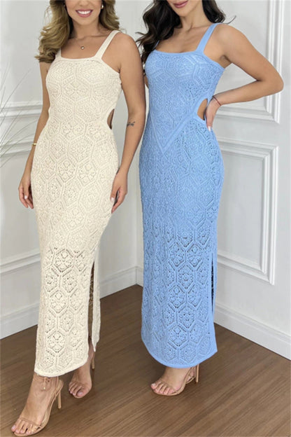 Cutout Side Slit Maxi Tank Dress – Uneeque Designzz