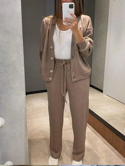 Full Size Button-Up Long Sleeve Top and Pants Set – Uneeque Designzz