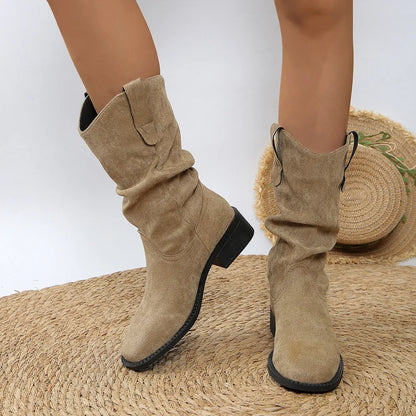 Pleated Pull-On Western Cowboy Boots – Uneeque Designzz