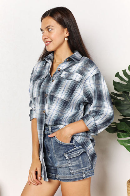 Mandy Plaid Dropped Shoulder Shirt – Uneeque Designzz