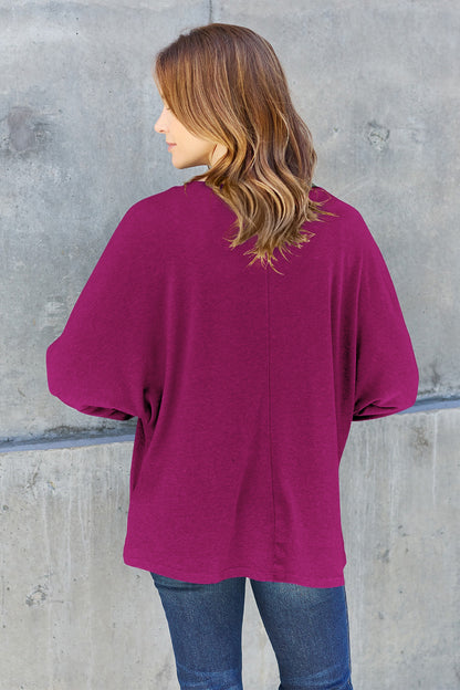 Double Take Full Size Round Neck Long Sleeve T-Shirt – Uneeque Designzz