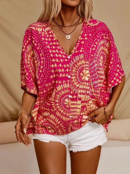 V-Neck Half Sleeve Top – Uneeque Designzz