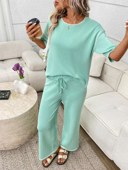 Round Neck Half Sleeve Top and Pants Set – Uneeque Designzz