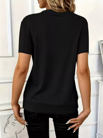Half Zip Short Sleeve Top – Uneeque Designzz