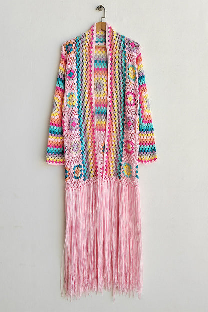 Fringe Tied Long Sleeve Cardigan – Uneeque Designzz