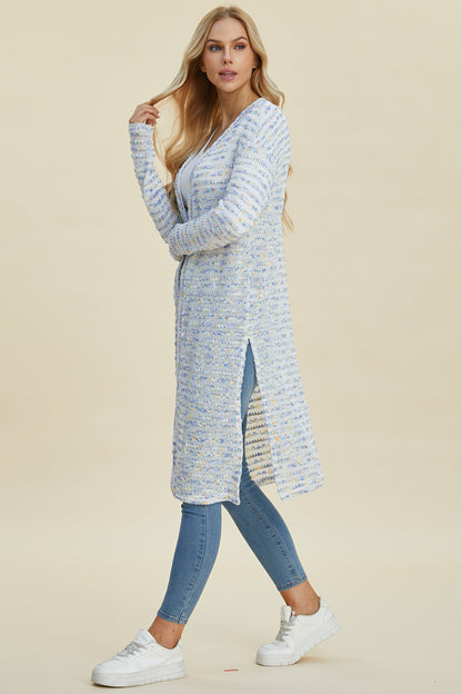 Double Take Full Size Open-Front Longline Cardigan – Uneeque Designzz