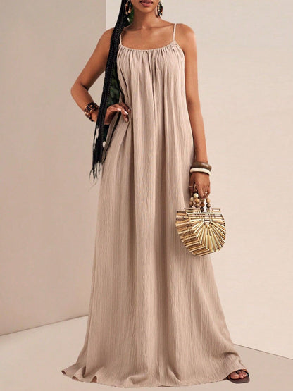 Spaghetti Strap Flowy Maxi Dress – Uneeque Designzz