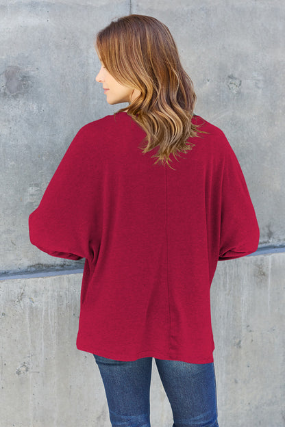 Double Take Full Size Round Neck Long Sleeve T-Shirt – Uneeque Designzz