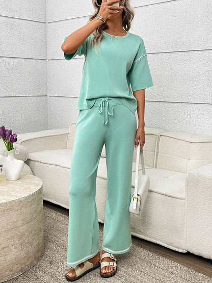 Round Neck Half Sleeve Top and Pants Set – Uneeque Designzz