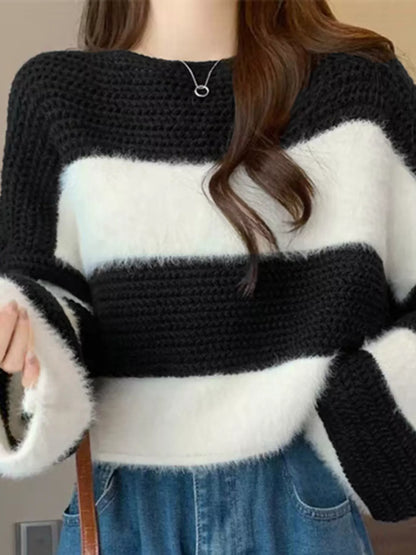 Color Block Dropped Shoulder Sweater – Uneeque Designzz