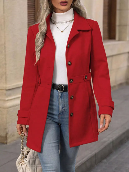 Collared Neck Button-Up Coat – Uneeque Designzz