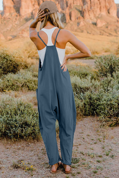 Double Take Full Size V-Neck Sleeveless Jumpsuit with Pockets – Uneeque Designzz