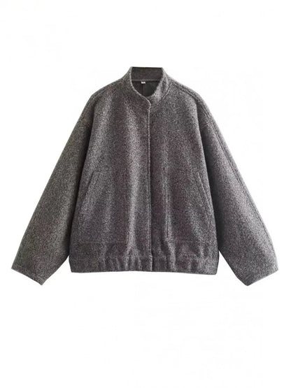 Unlined Cotton Blend Drop Shoulder Button Jacket Relaxed Fit Outerwear – Uneeque Designzz