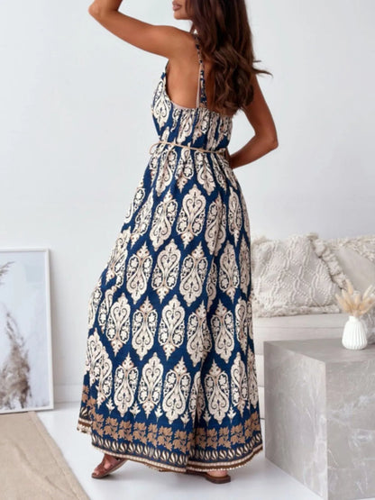 Paisley Spaghetti Strap Wide Leg Jumpsuit – Uneeque Designzz