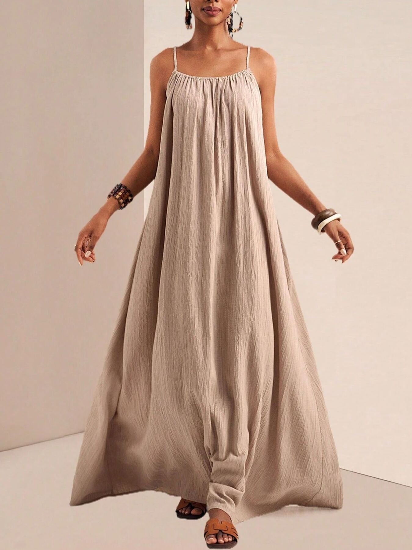 Spaghetti Strap Flowy Maxi Dress by Trendsi