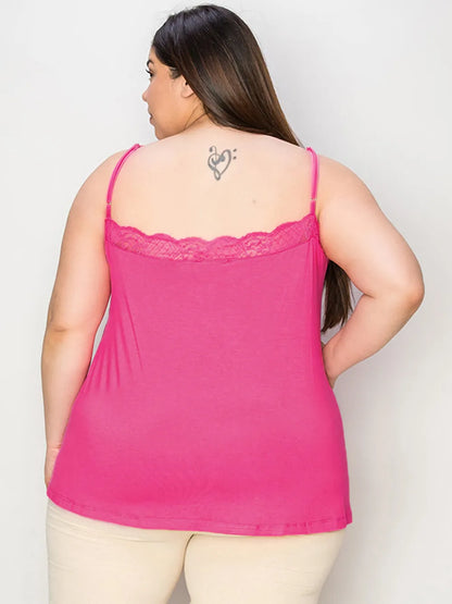 Basic Bae Full Size Lace Trim V-Neck Cami – Uneeque Designzz
