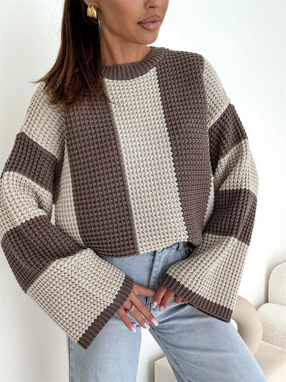 Color Block Long Sleeve Sweater – Uneeque Designzz