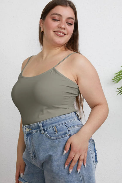 Basic Bae Full Size Round Neck Slim Camisole Plus Size Top – Uneeque Designzz