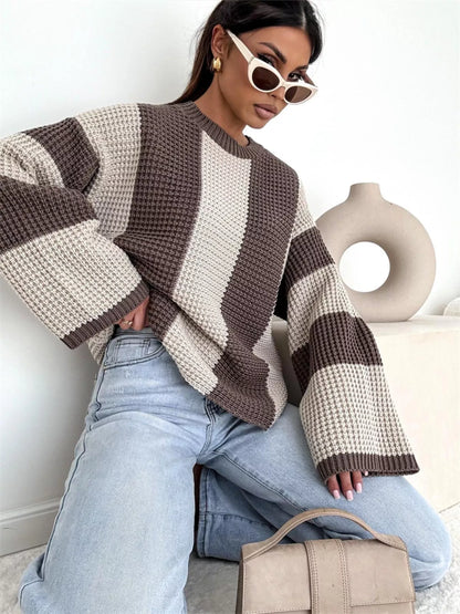 Color Block Long Sleeve Sweater – Uneeque Designzz