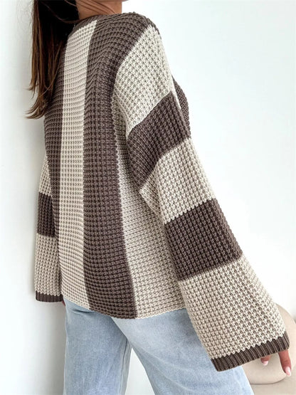 Color Block Long Sleeve Sweater – Uneeque Designzz