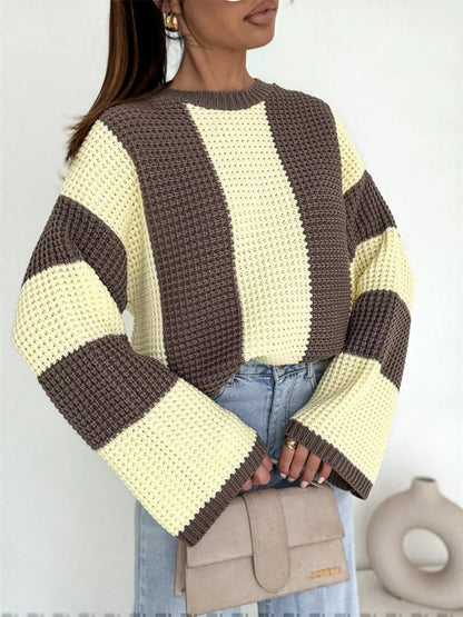 Color Block Long Sleeve Sweater – Uneeque Designzz
