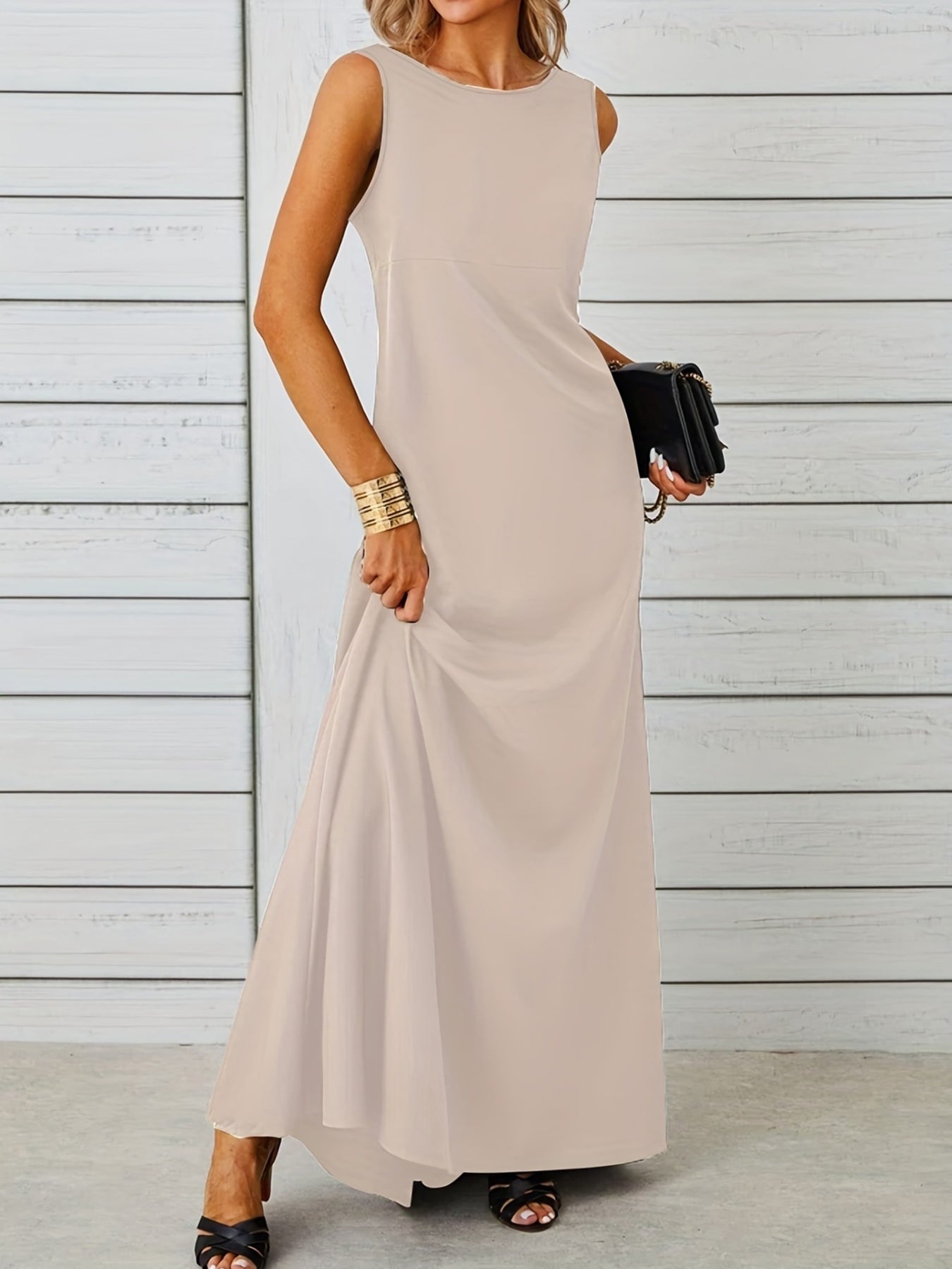 Sleeveless Flowy Maxi Dress by Trendsi