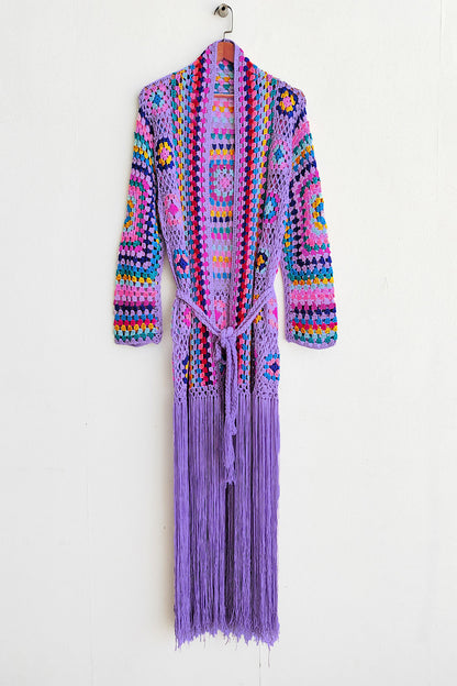 Fringe Tied Long Sleeve Cardigan – Uneeque Designzz