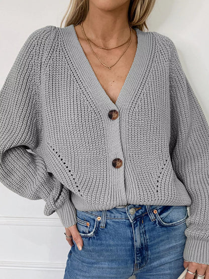 Full Size Chunky Knit Button-Down Cardigan Plus Size – Uneeque Designzz