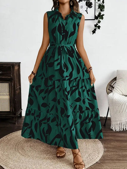 Chic Tie Waist Sleeveless Maxi Dress – Uneeque Designzz