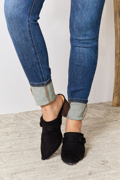 East Lion Corp Pointed-Toe Braided Trim Mules – Uneeque Designzz