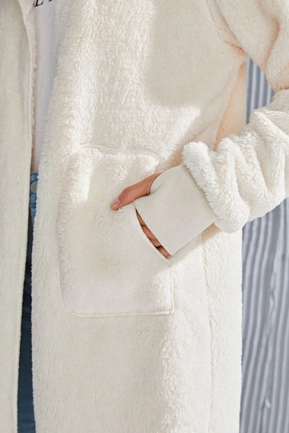 Double Take Full Size Hooded Teddy Bear Jacket with Thumbholes – Uneeque Designzz