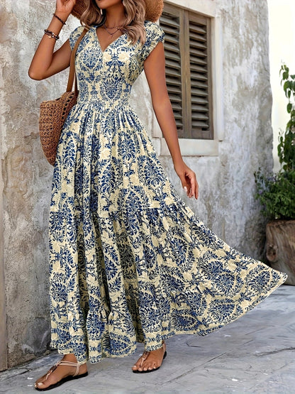 Cap Sleeve Maxi Dress – Uneeque Designzz