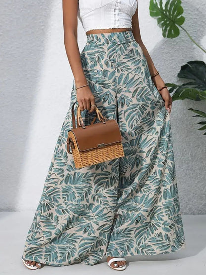 Printed High Waist Wide Leg Pants – Uneeque Designzz