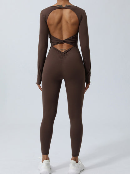 Twisted Backless Long Sleeve Jumpsuit – Uneeque Designzz
