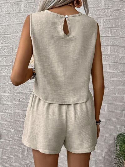 Round Neck Sleeveless Top and Shorts Set – Uneeque Designzz