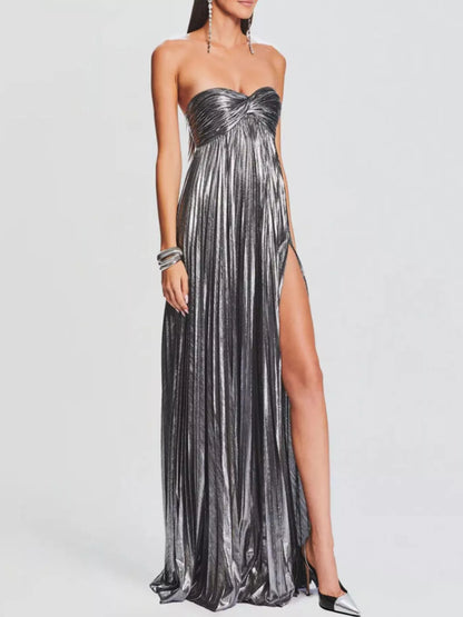 Split Sweetheart Neck Tube Maxi Dress – Uneeque Designzz