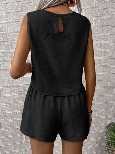 Round Neck Sleeveless Top and Shorts Set – Uneeque Designzz